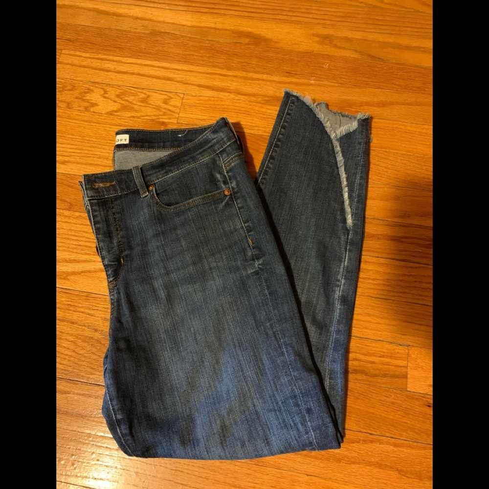LOFT Women's Straight Leg Jeans - Dark Blue